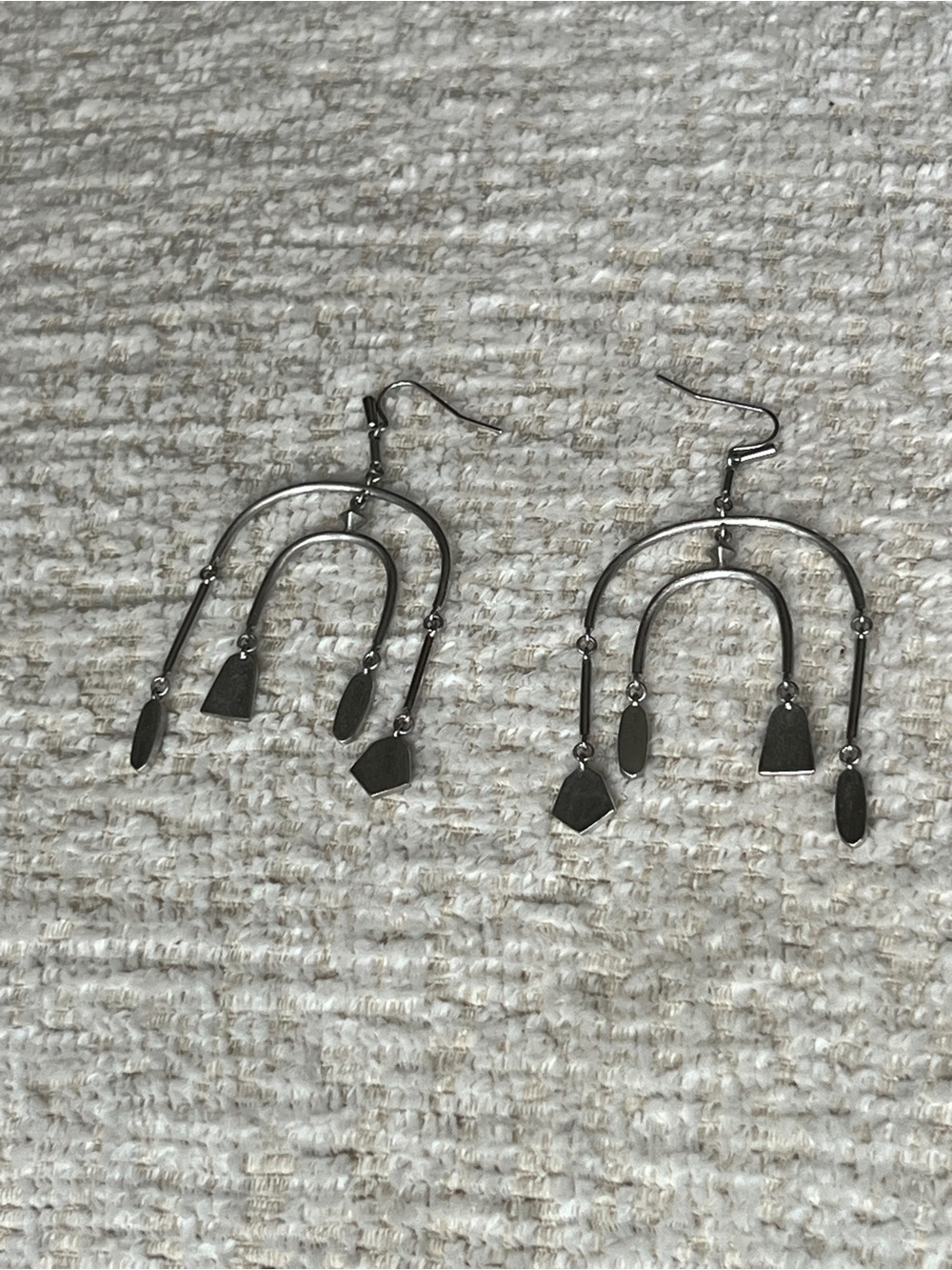 Kendra Scott Silver Double-Arch Dangle Earrings